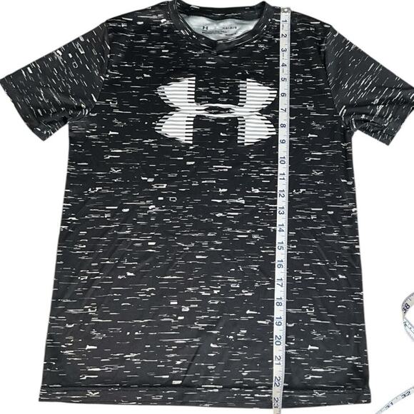 Under Armour Boys Loose Heat Gear Big Logo Printed Short Sleeve Size Youth Large - Picture 5 of 8